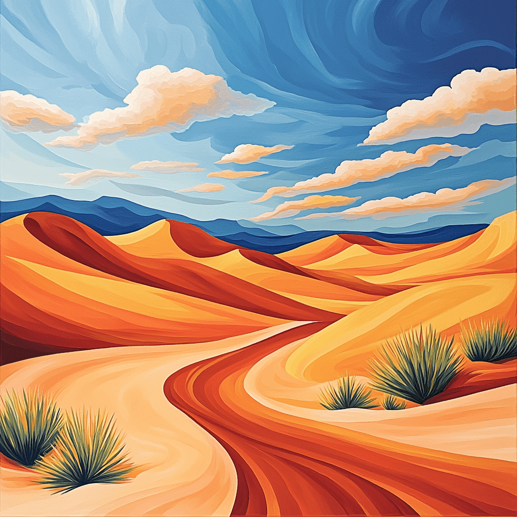 Georgia O'Keeffe Inspired Desert Mirage Paint By Color