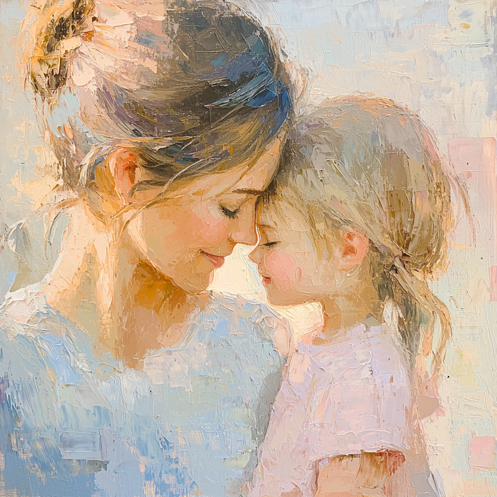 The Embrace Of Motherhood Number Painting