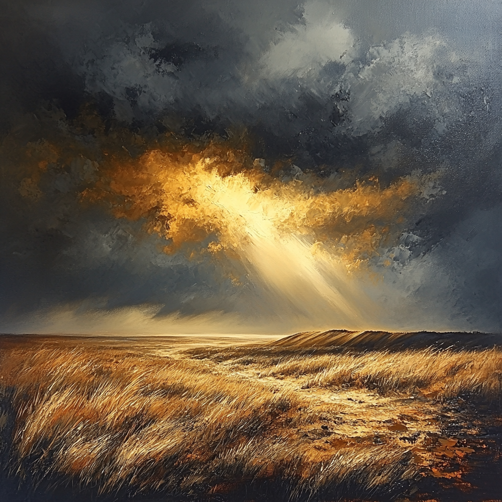 Rembrandt Inspired Storm Over Dutch Heath Paint by numbers kits