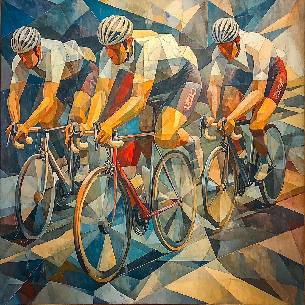 Picasso Inspired Bicycle Riders Painting by numbers kit