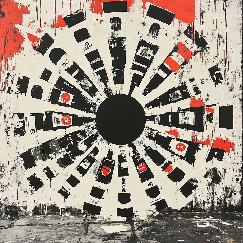 Banksy Inspired Anti Consumerism Echo Number painting