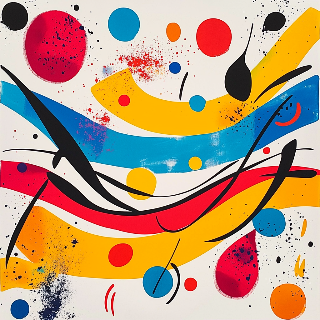 Joan Miró Inspired Euphoric Abstraction Numbered Painting Kits