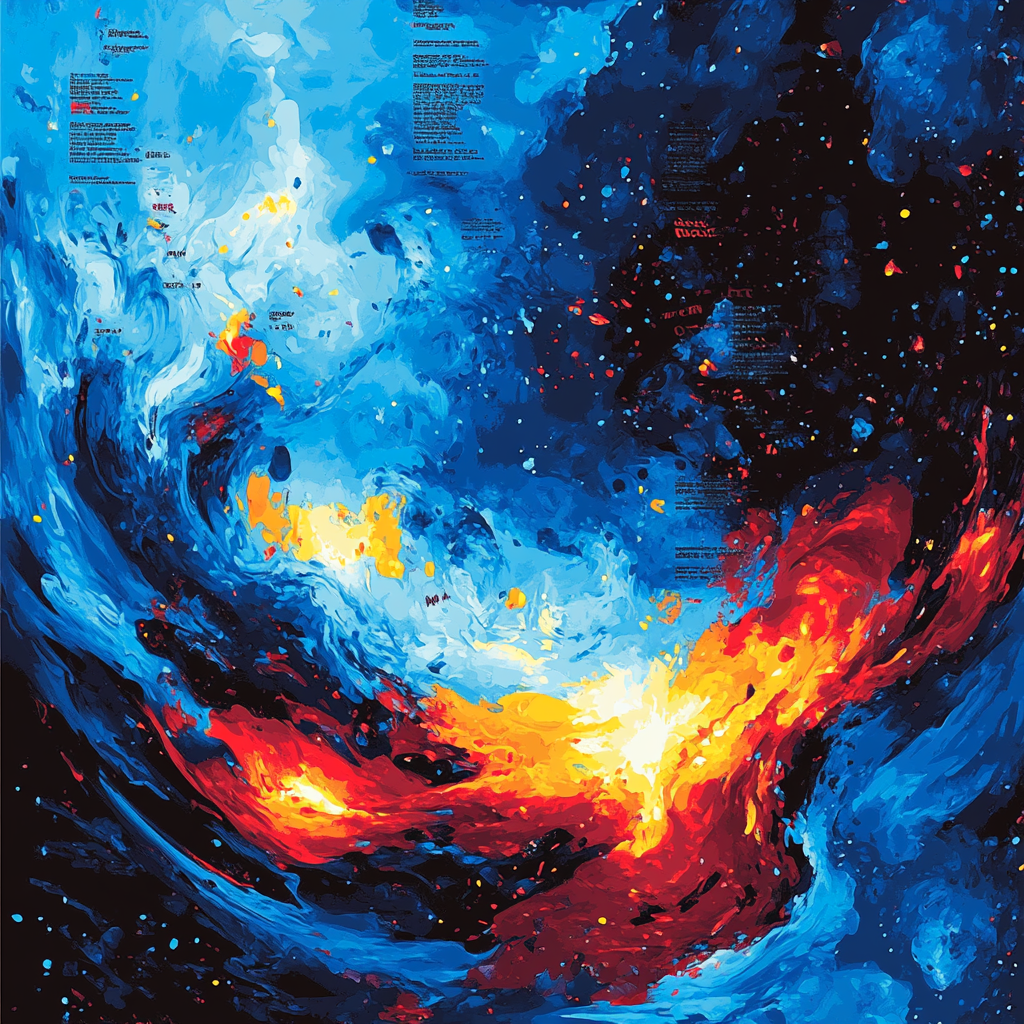 Jean-Michel Basquiat Inspired Cosmic Chaos DIY paint by numbers