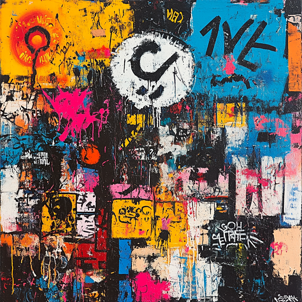 Jean-Michel Basquiat Inspired Market Scene Paint by numbers art