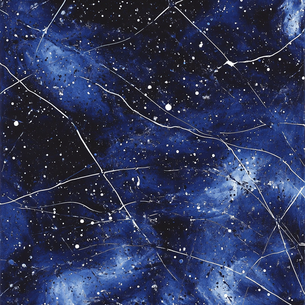 Jackson Pollock Inspired Cosmic Drift Field paint by numbers