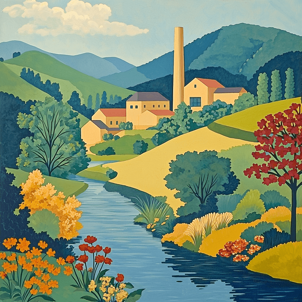 Charles Sheeler Inspired Industrial Harmony Paint By Color