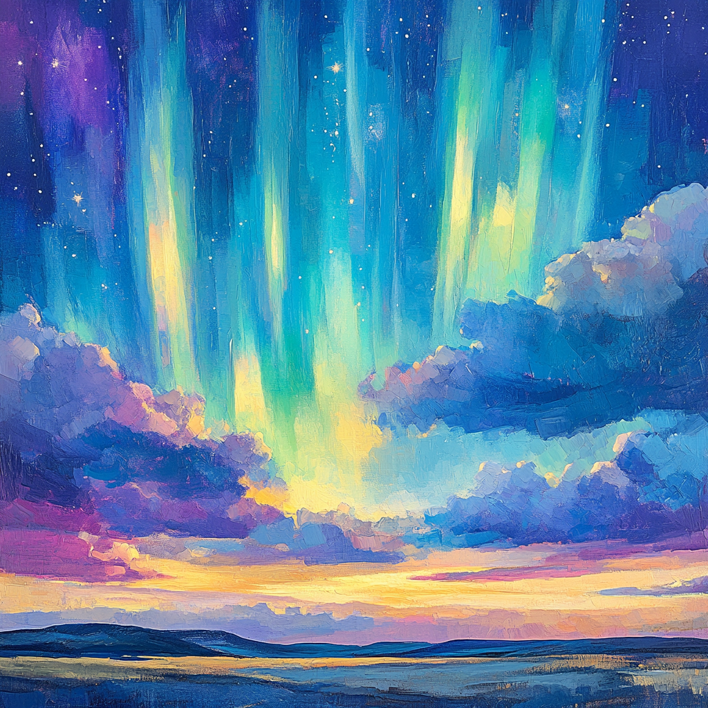 Michelangelo Inspired Celestial Aurora Paint by numbers art