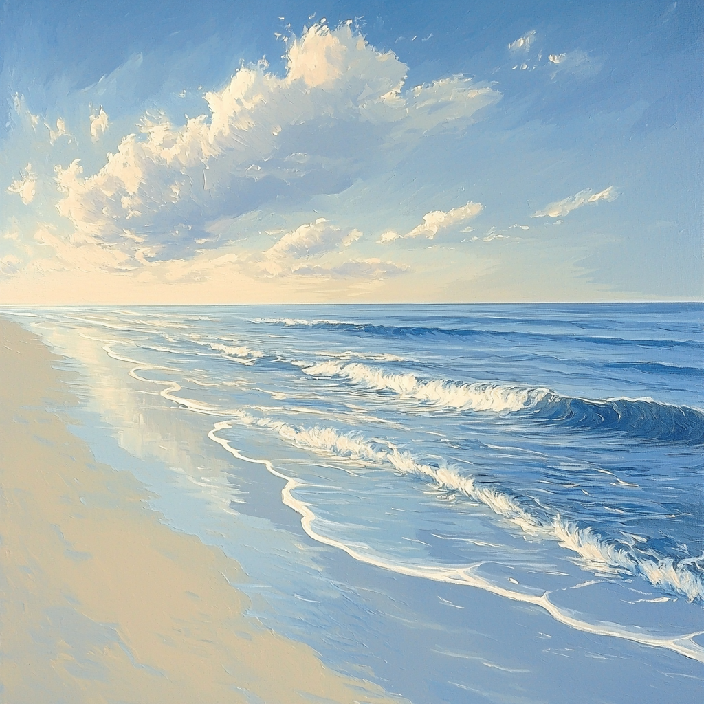 Claude Monet Inspired Serene Ocean Reflection Paint By Numbers