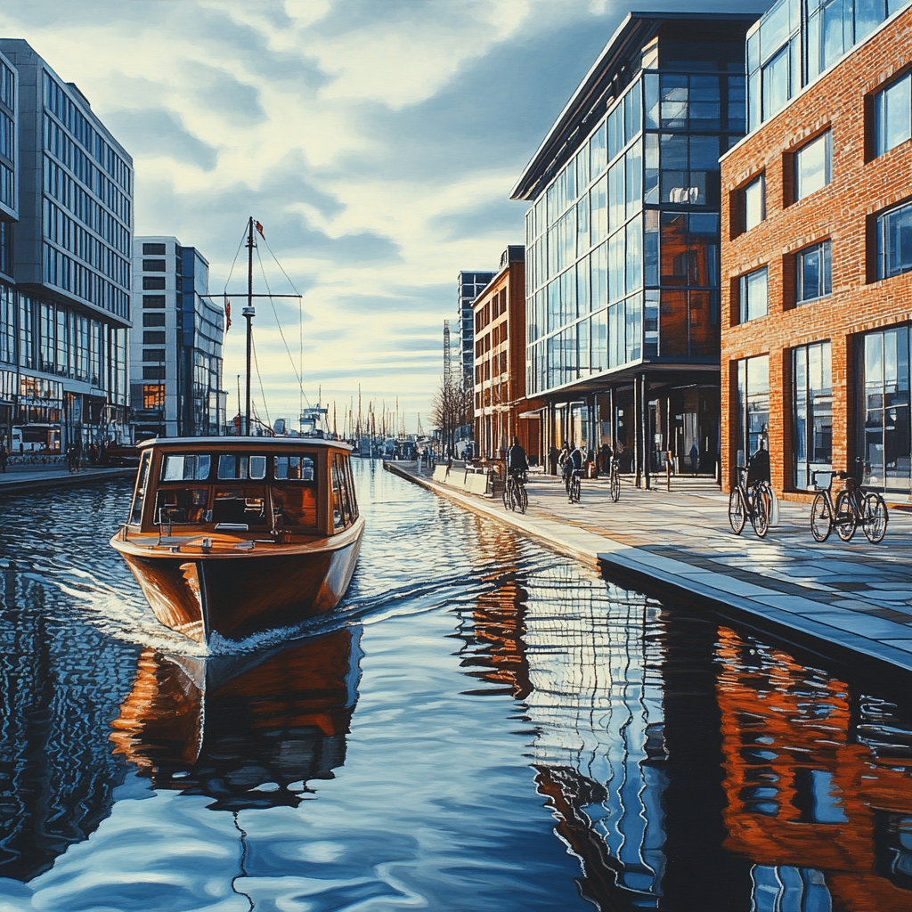 HafenCity Modern Waterfront Hamburg Germany Paint by numbers art