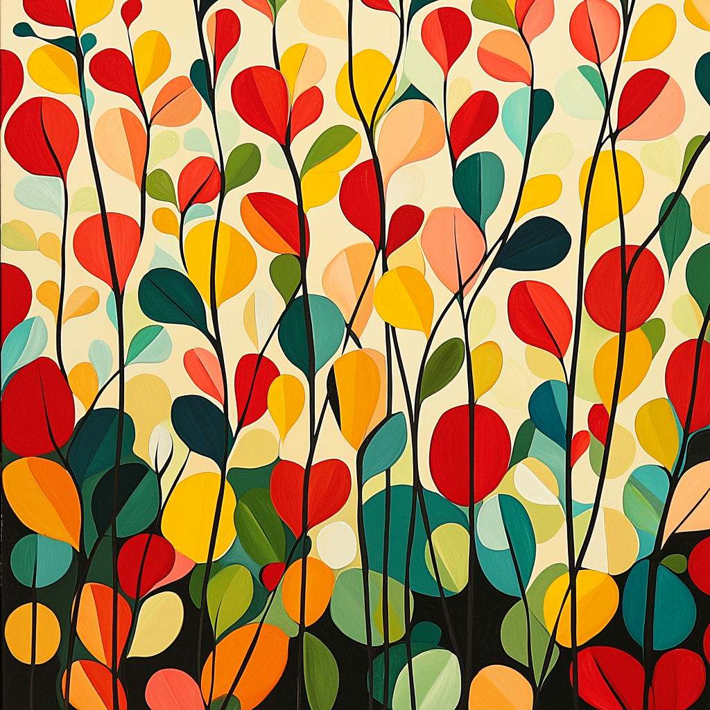 Joan Miró Inspired Mystical Garden Of Shapes Numbered Painting Kits