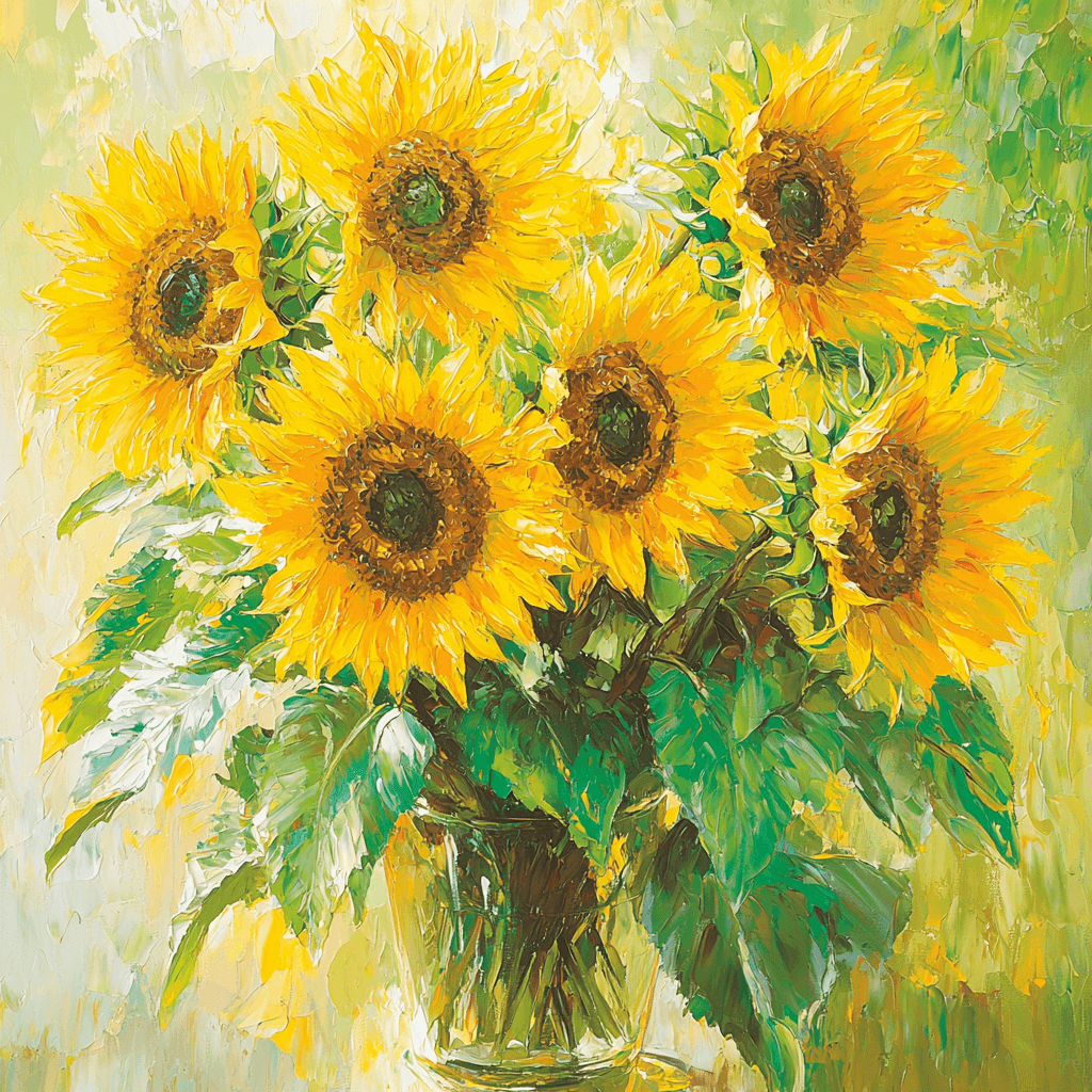 Vincent Van Gogh Inspired Sunflower Dreams Numbered Painting Kits