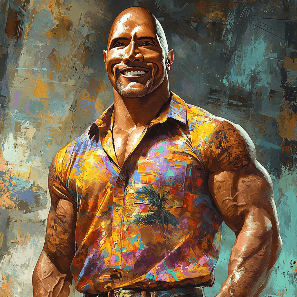 Dwayne Johnson: The Charismatic Titan Of Action Painting Number Kit