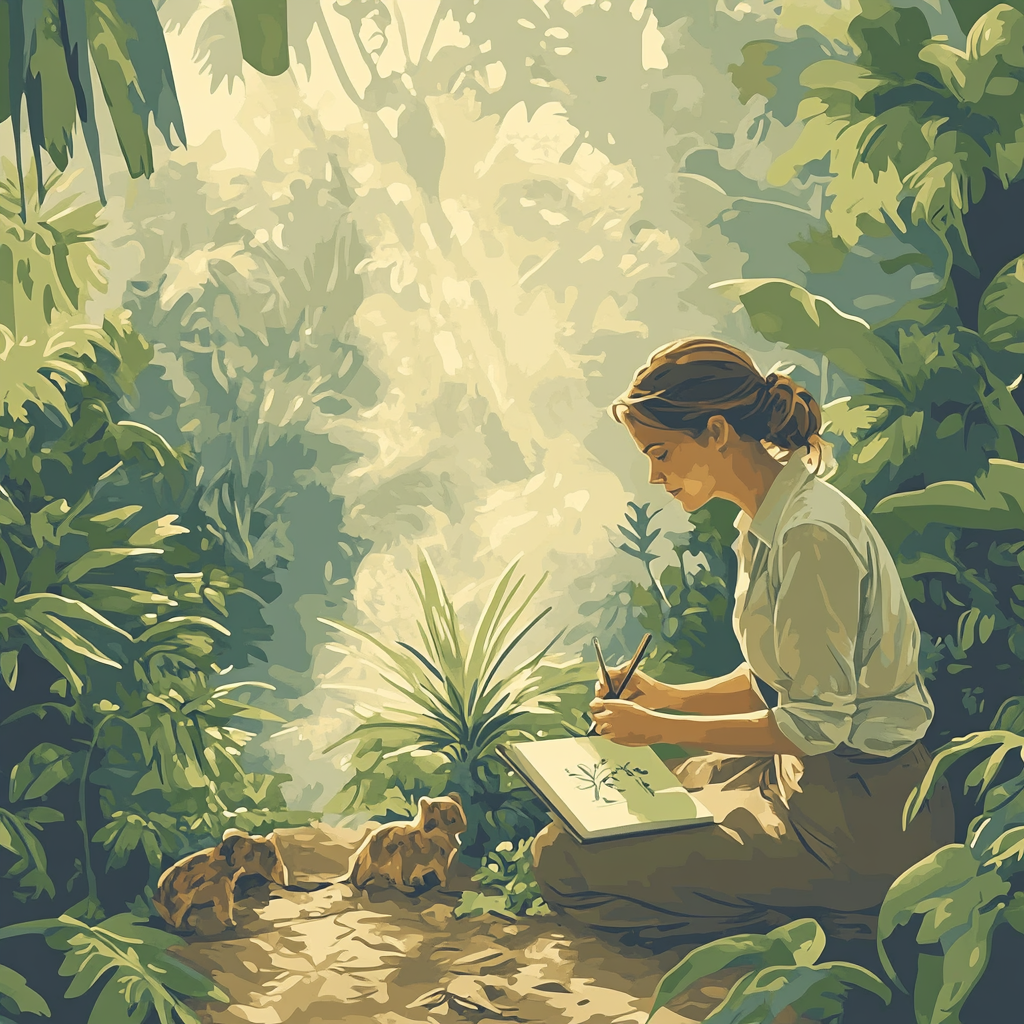 Jane Jungle Sketch paint by color