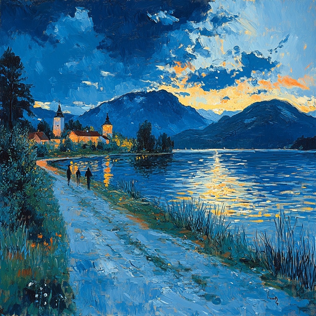 Edvard Munch Inspired Stormy Lake Painting by numbers kit