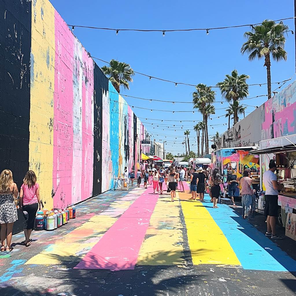 Wynwood Street Murals Walkway Miami United States paint by numbers