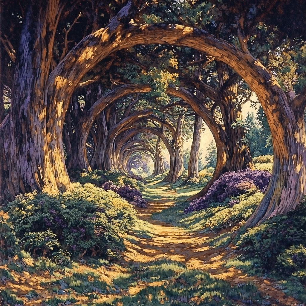 Emily Carr Inspired Enchanted Forest Depths Paint by numbers art