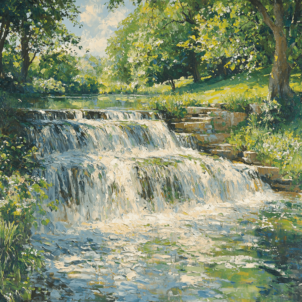 Constable Inspired Cascading Waters DIY Paint By Numbers