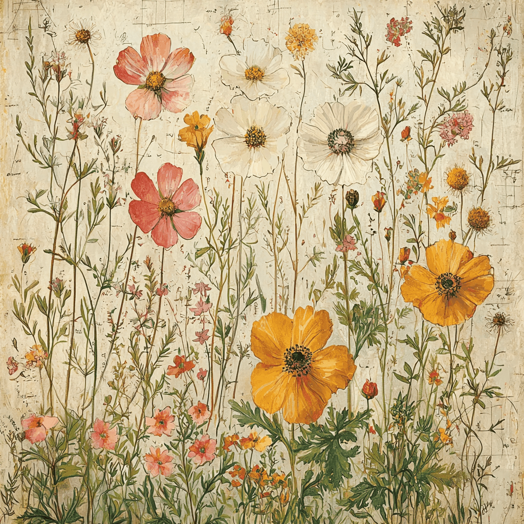 Leonardo Da Vinci Inspired Whispering Blooms Symphony Paint By Numbers Kits