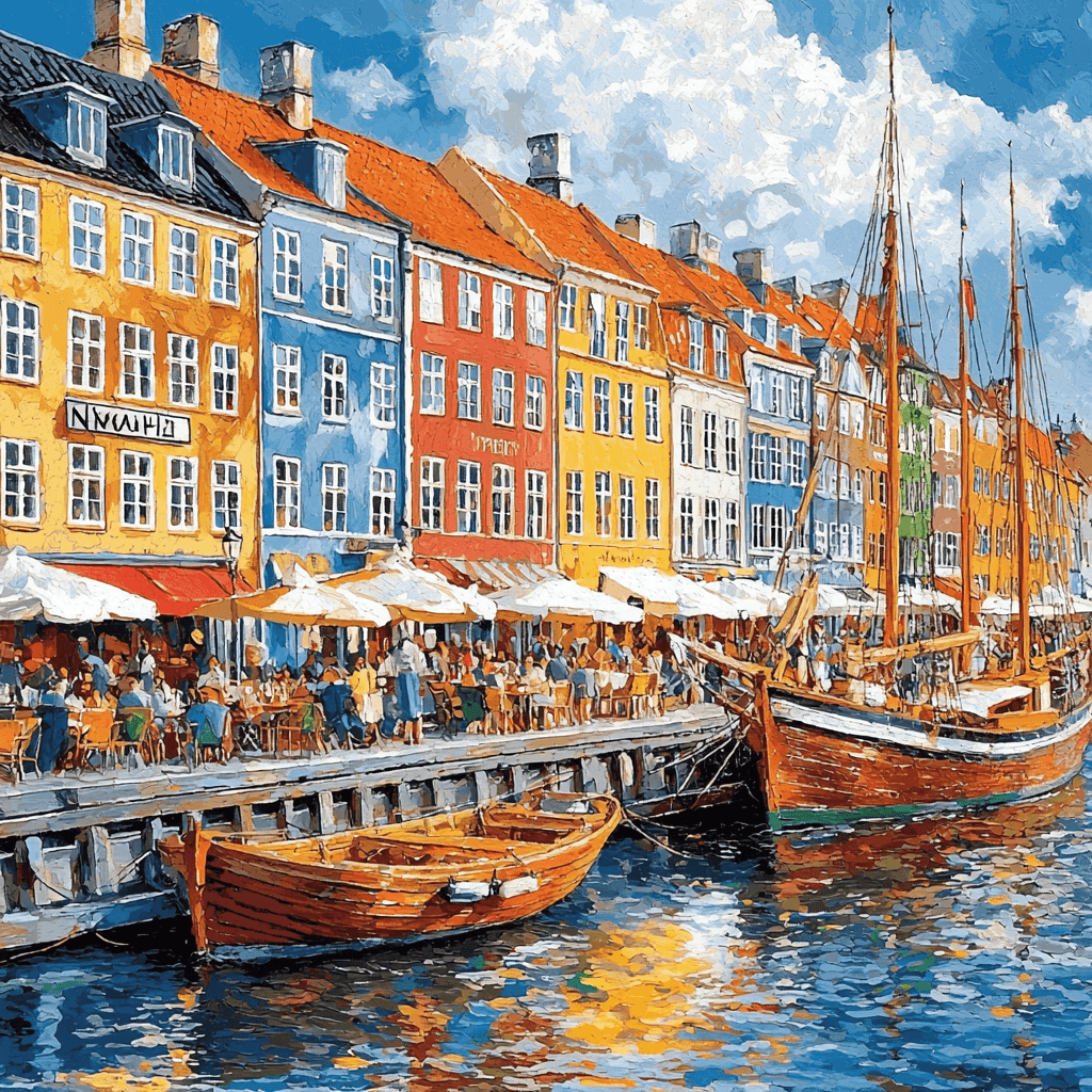 Copenhagen Nyhavn - Denmark Paint By Numbers Kits