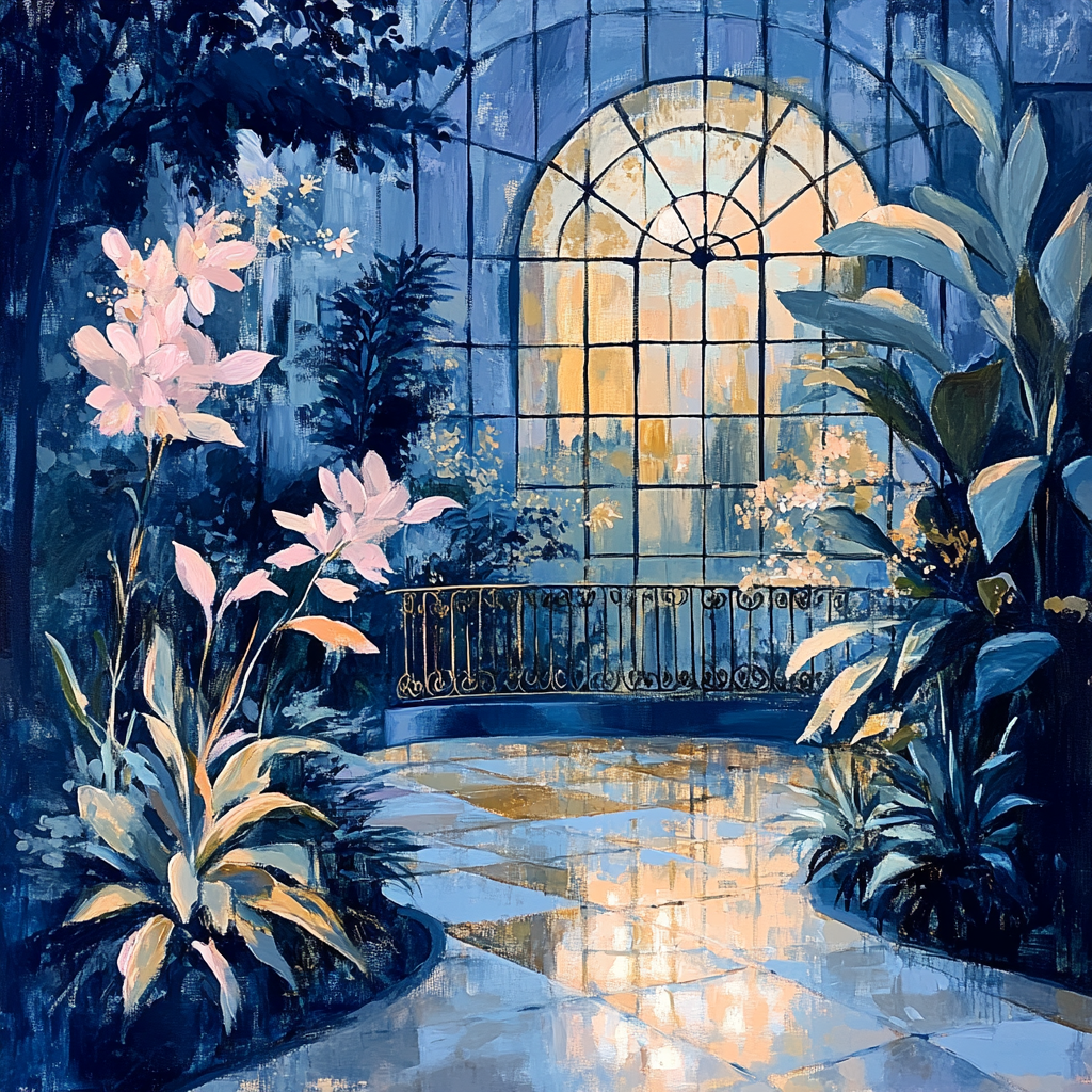 Edgar Degas Inspired Moonlit Conservatory Painting by numbers kit