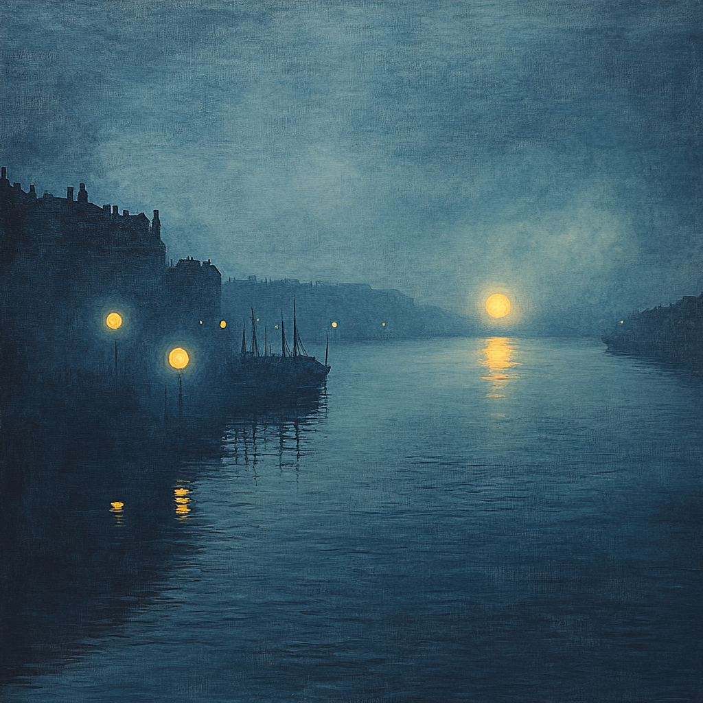 James McNeill Whistler Inspired Nocturne Harbor Paint by numbers art