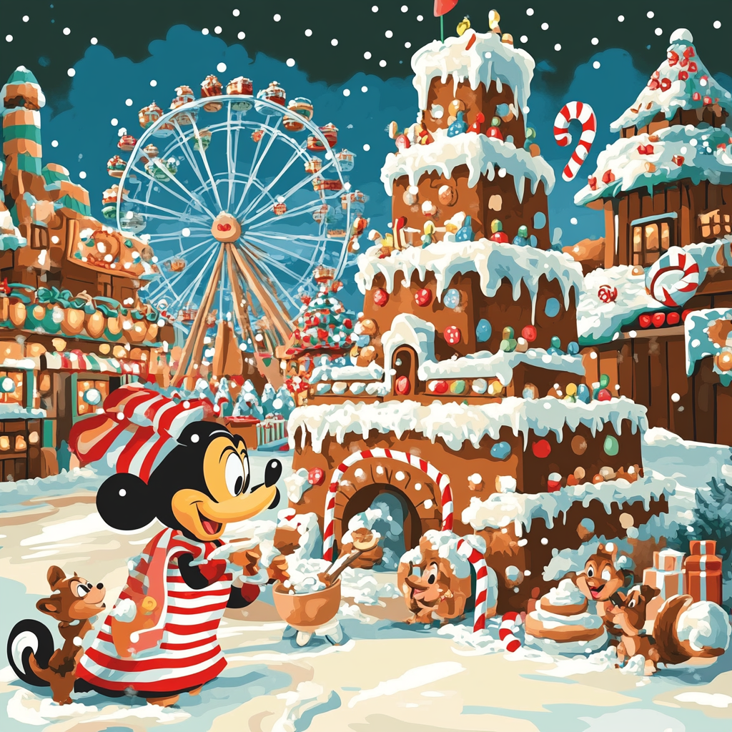 Goofys Gingerbread Workshop Painting by numbers kit