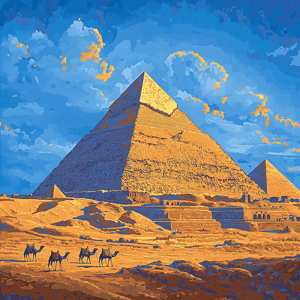 The Giza Pyramids Paint By Numbers Art