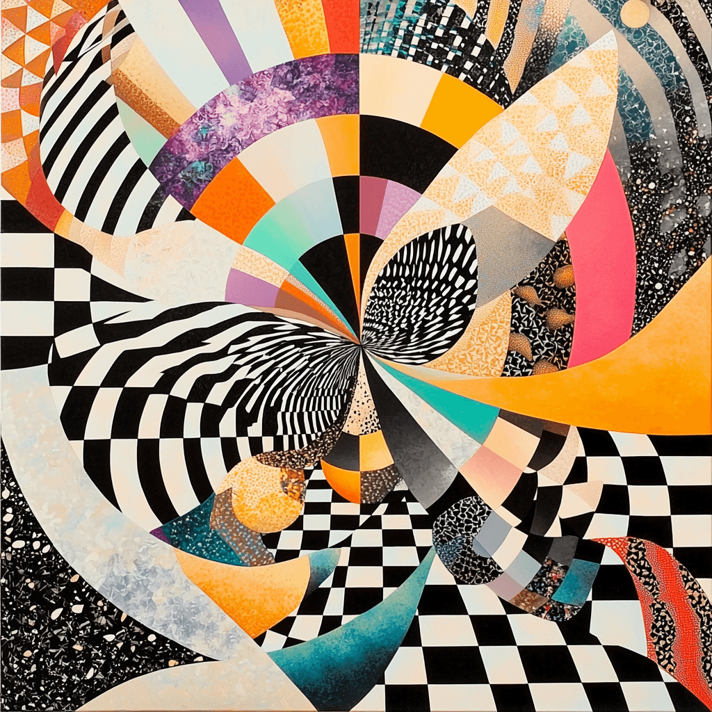 M.C. Escher Inspired Kaleidoscopic Whimsy Painting Number Kit