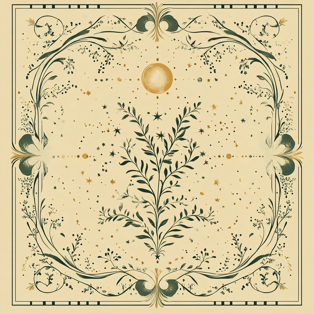 Alphonse Mucha Inspired Twilight Vine Cartouche DIY paint by numbers