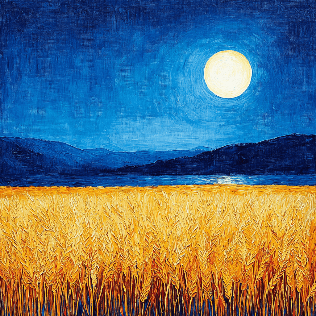 Vincent Van Gogh Inspired Harvest Moon Reflections DIY Paint By Numbers