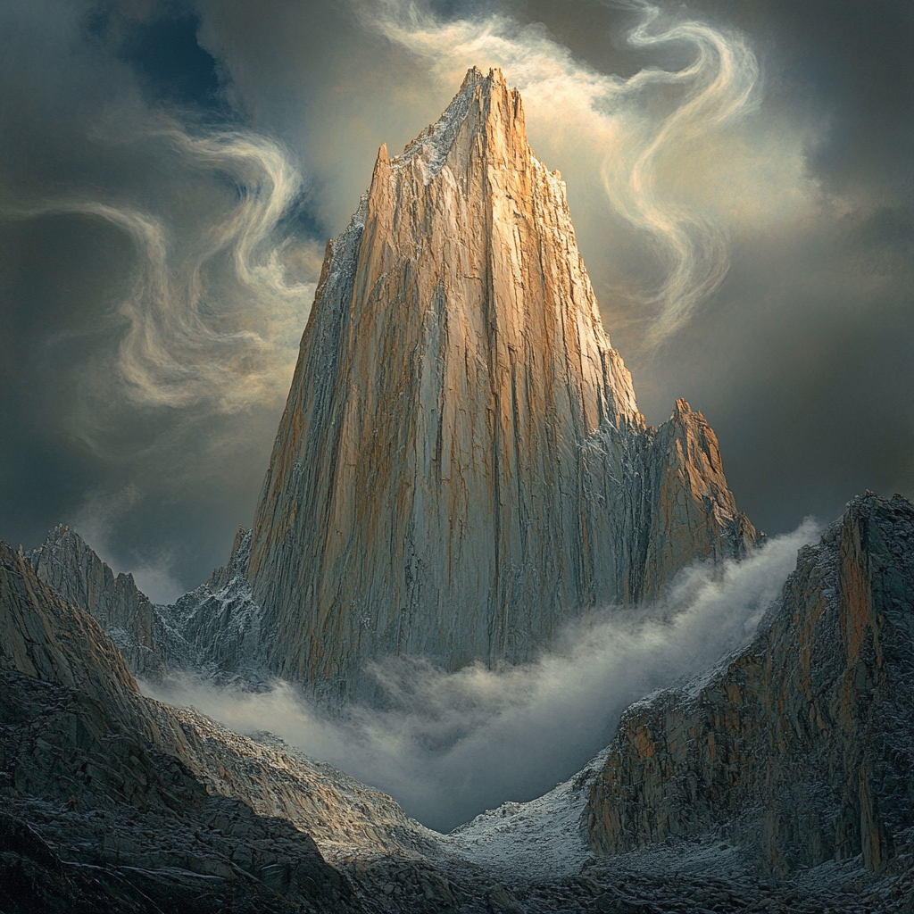 Michelangelo Inspired Mountain Sentinel paint by color