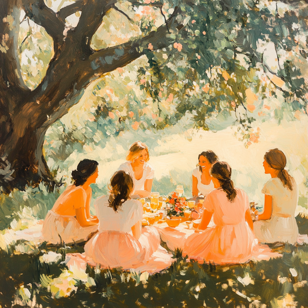 PierreAuguste Renoir Inspired Picnic In The Park paint by number