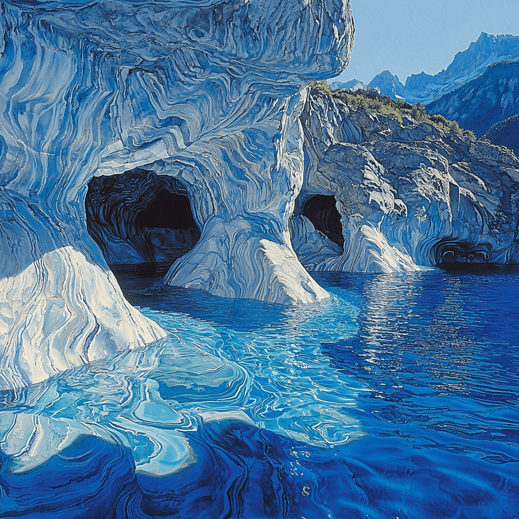 Marble Caves, Chile Numbered Painting Kits