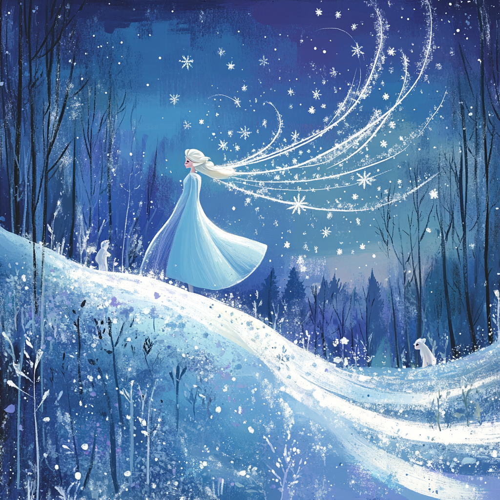 Elsa Snowflake Wish painting number kit
