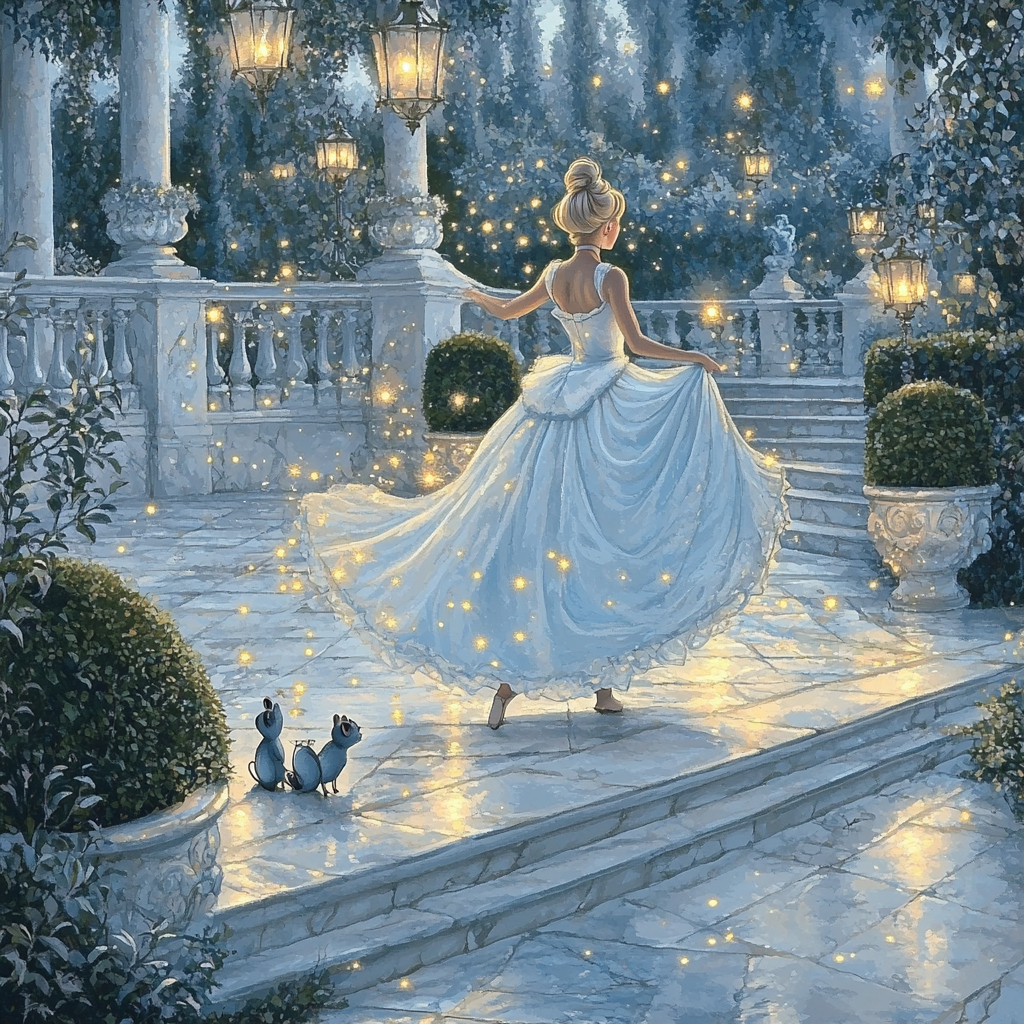 Cinderella Royal Garden Dance paint by number