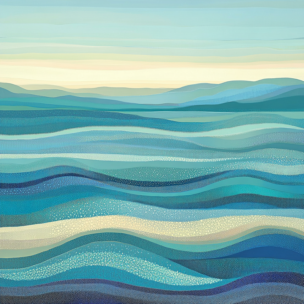 Georges Seurat Inspired Tidal Abstraction paint by numbers