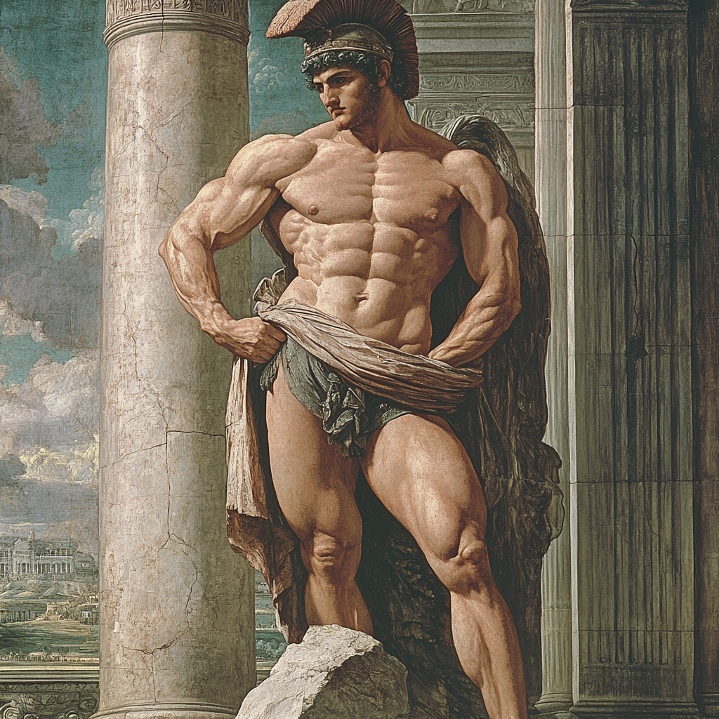 Michelangelo Inspired Mythical Warrior Paint by numbers art