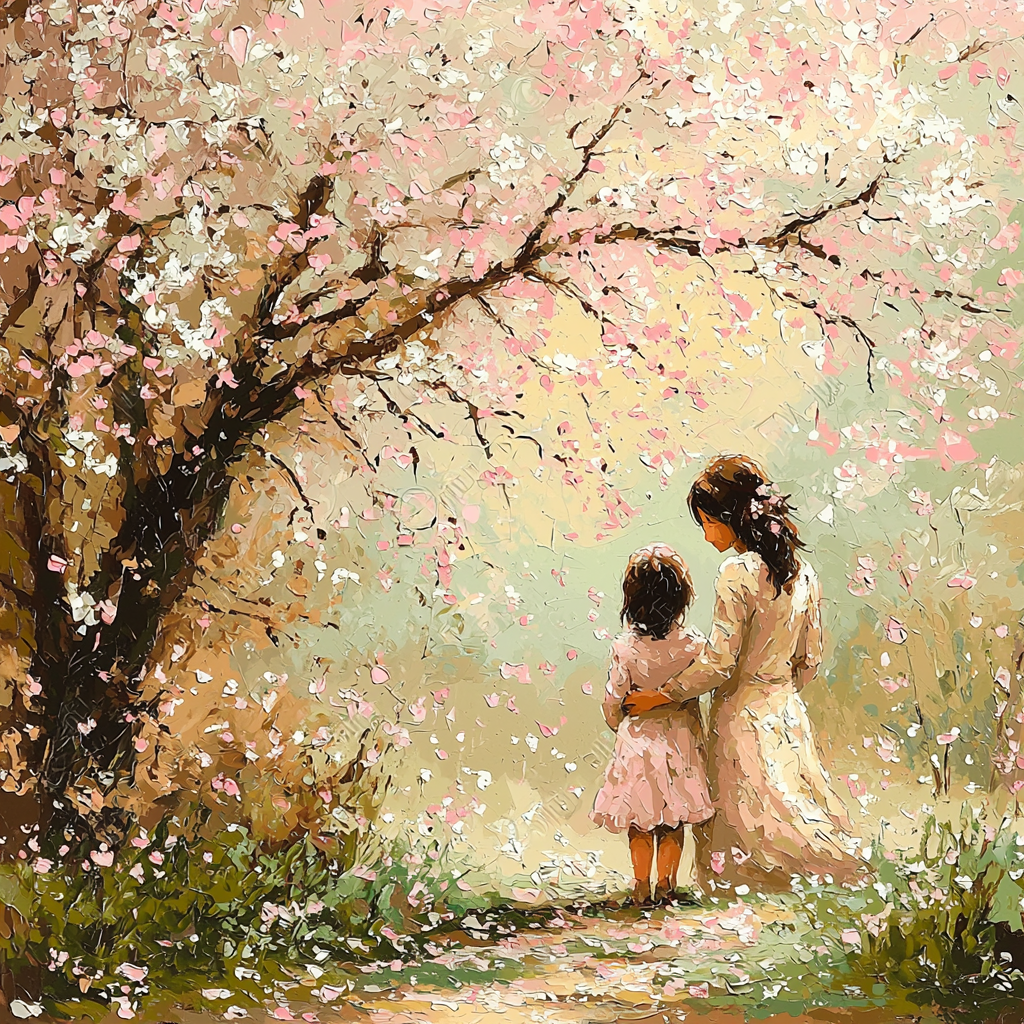 Under The Cherry Blossom Shade DIY Paint By Numbers