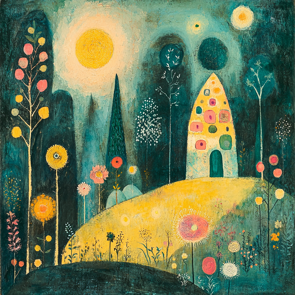 Paul Klee Inspired Imaginative Landscapes Number Painting