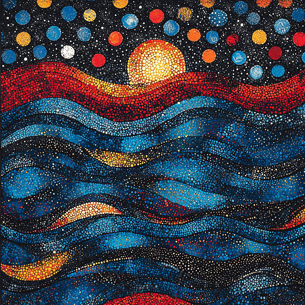 Yayoi Kusama Inspired Cosmic Pulse Exploration Painting By Numbers Kit