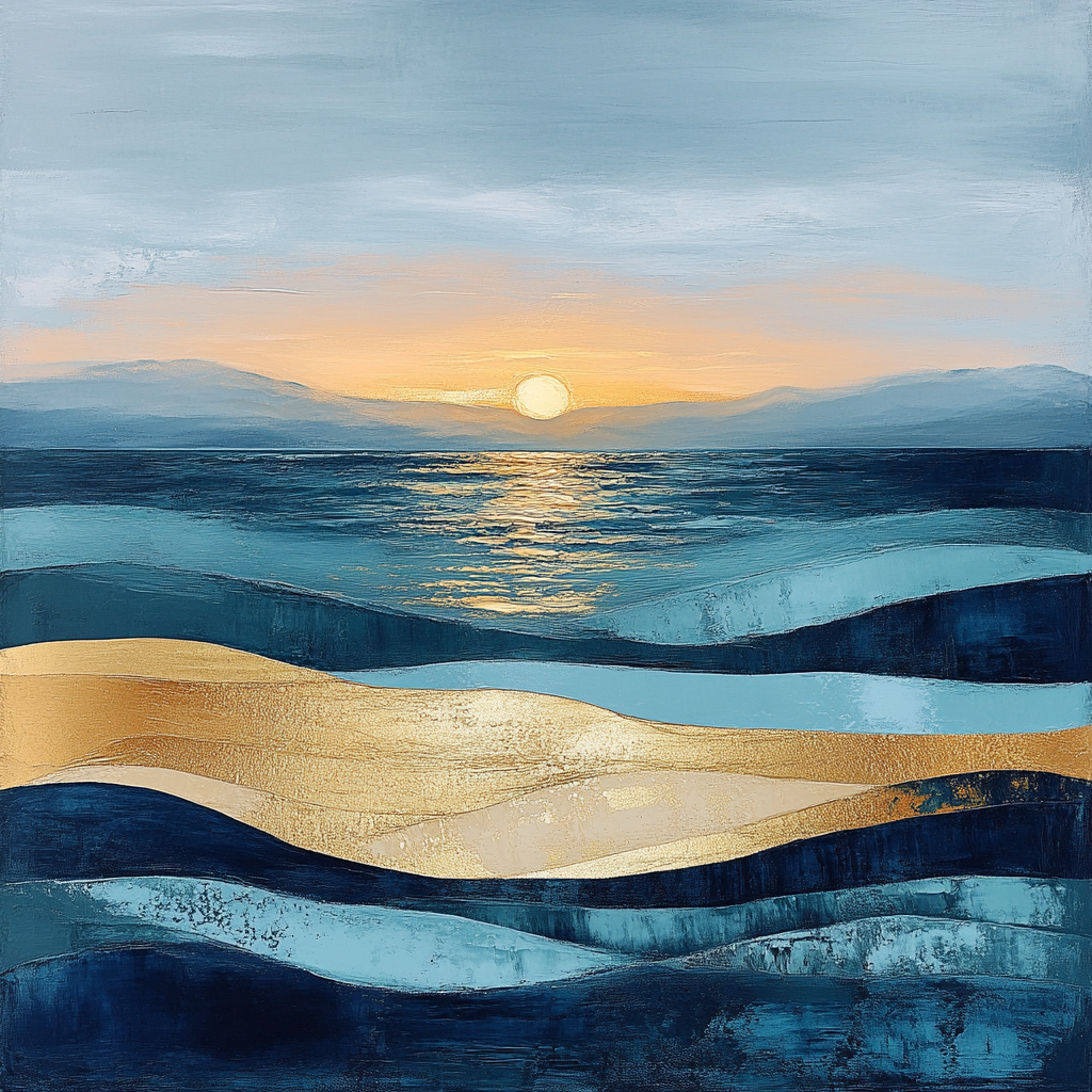 Paul Cézanne Inspired Silent Tides Of Color Number painting