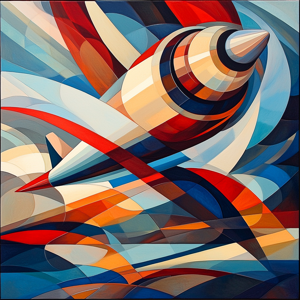 Giacomo Balla Inspired Aviation In Abstract Motion Numbered Painting Kits