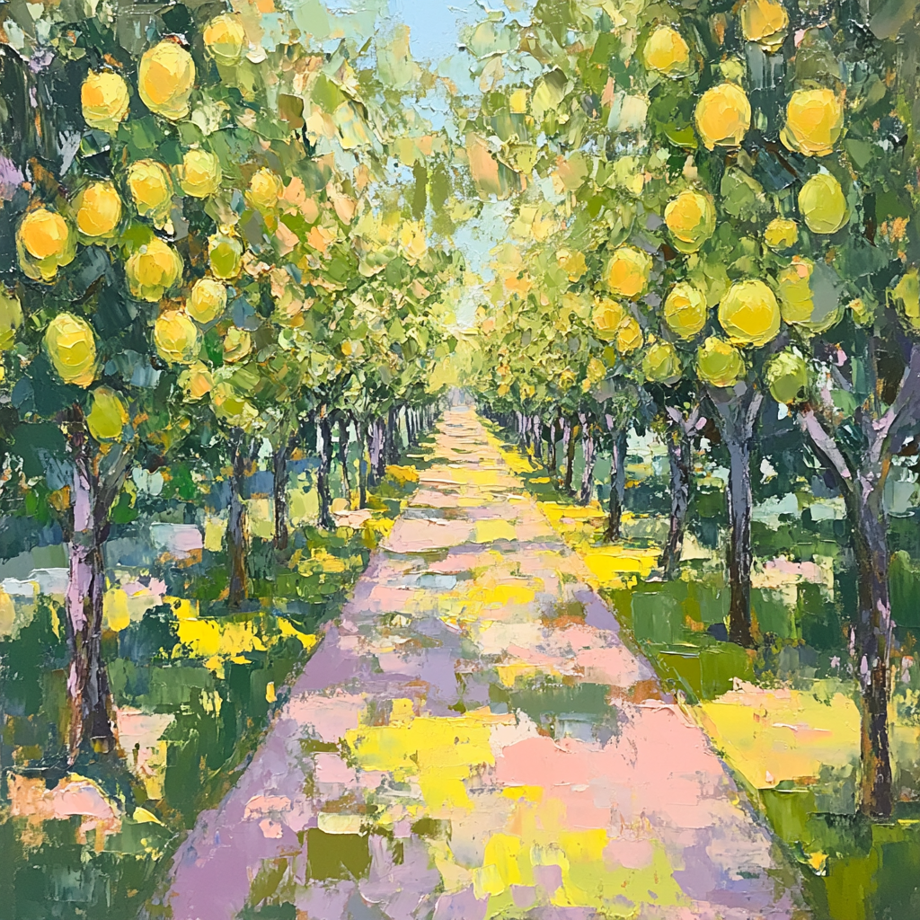 Paul Cézanne Inspired Orchard Abstraction paint by color