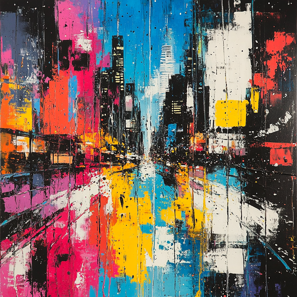 Jackson Pollock Inspired River Of Light Paint by numbers kits