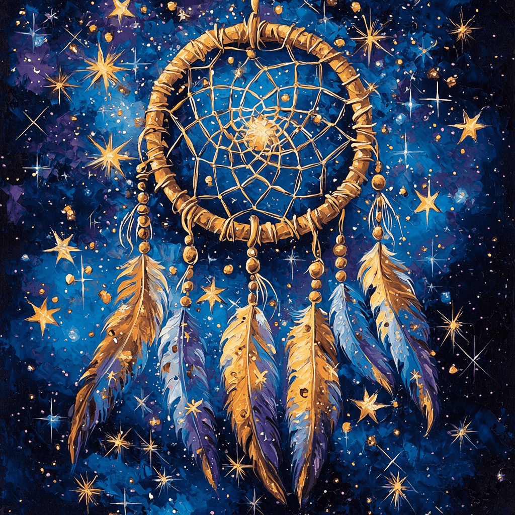 Native American Influence Inspired Celestial Dreamcatcher DIY Paint By Numbers