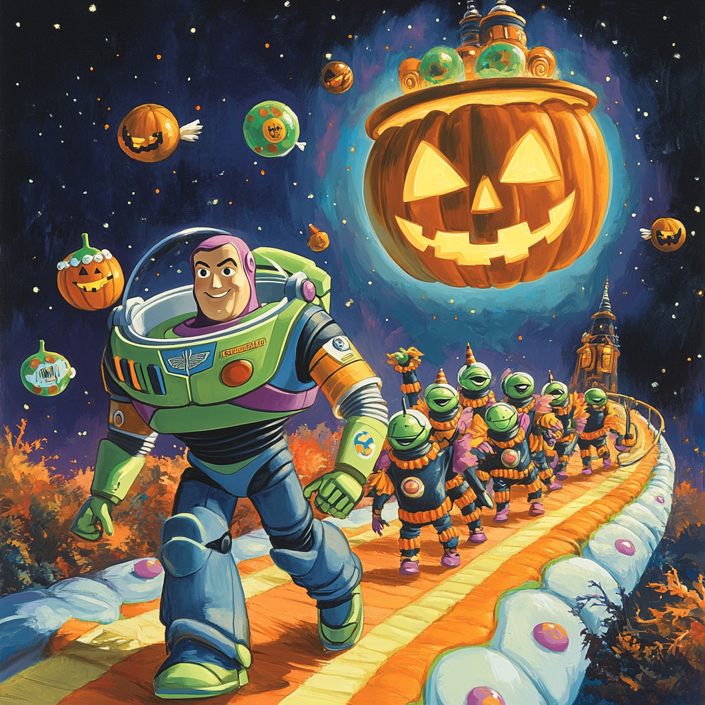 Space Ranger Trick Or Treat Patrol paint by color
