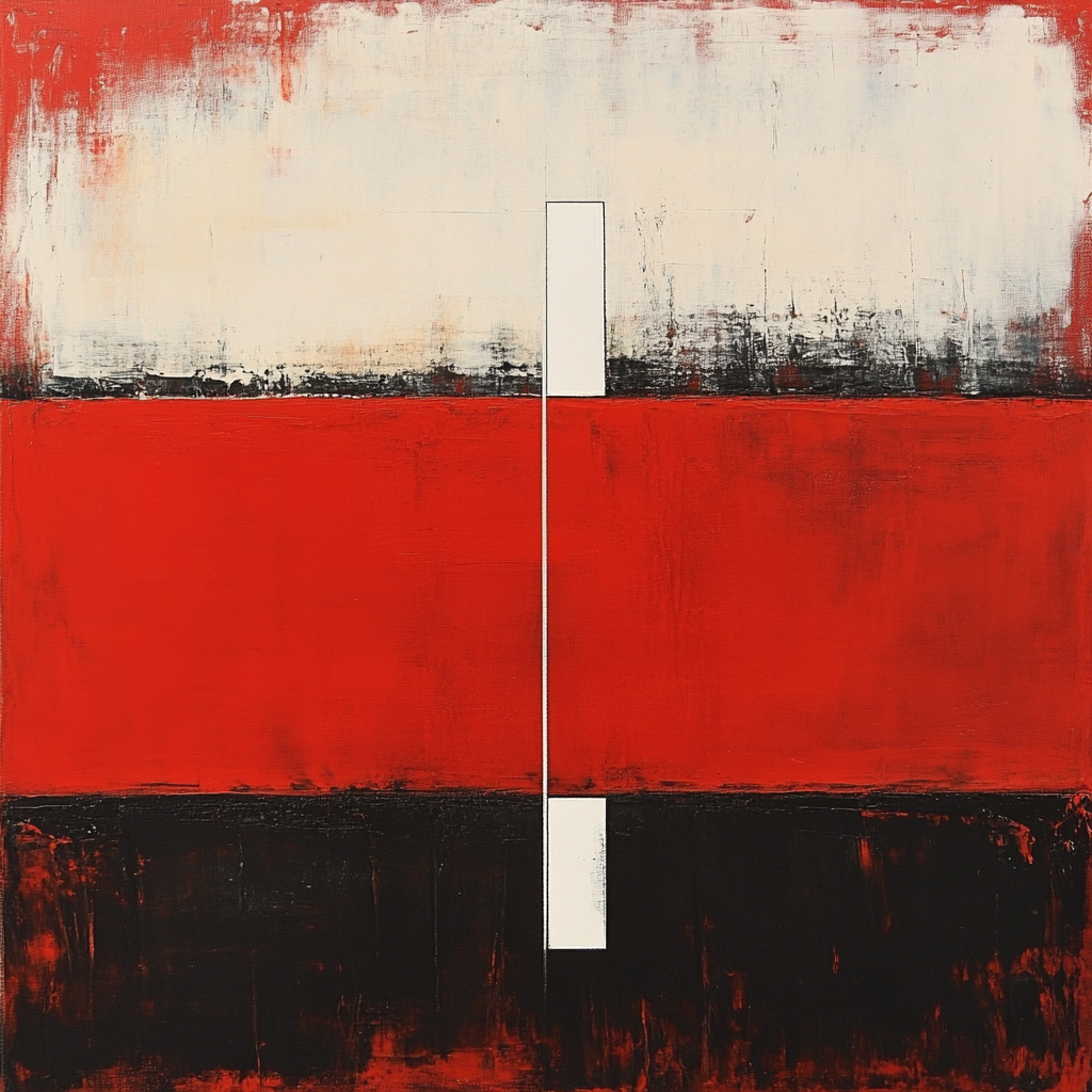 Kazimir Malevich Inspired Red Horizon Geometry DIY paint by numbers