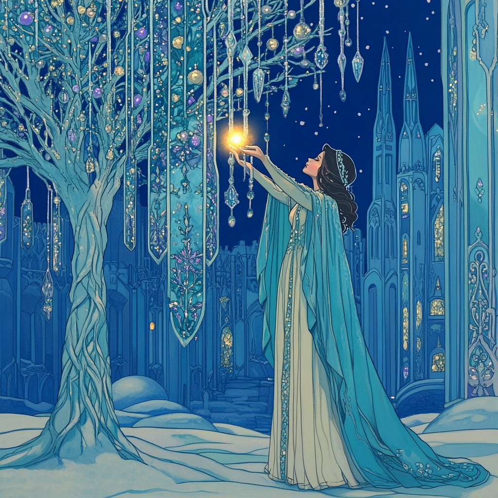 Frozen Castle Christmas Wishes paint by numbers