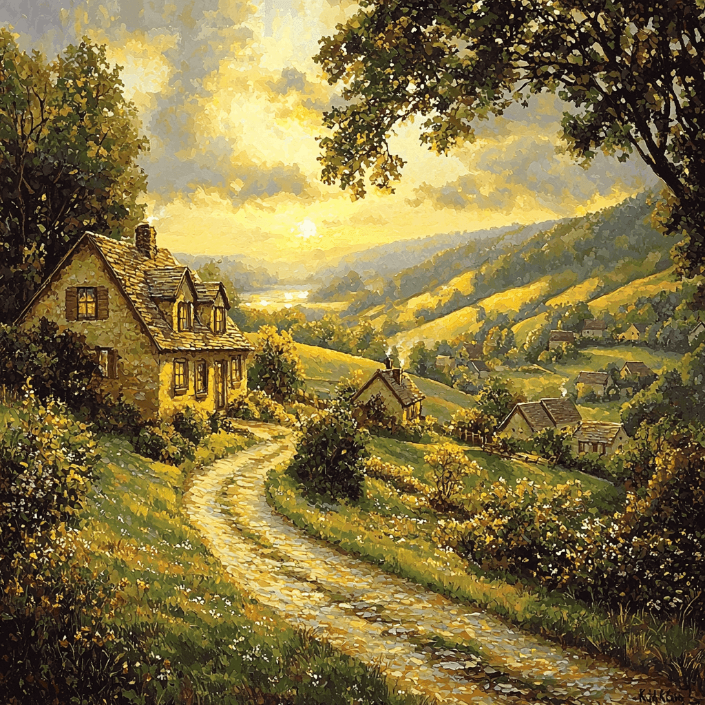 Thomas Kinkade Inspired Charming Country Life Paint By Numbers Kits