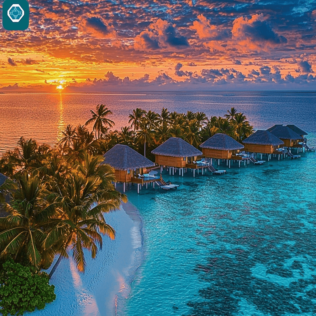 Maldives Overwater Bungalows Paint By Numbers